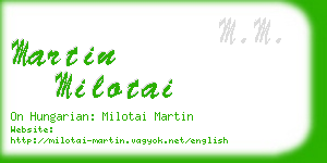 martin milotai business card